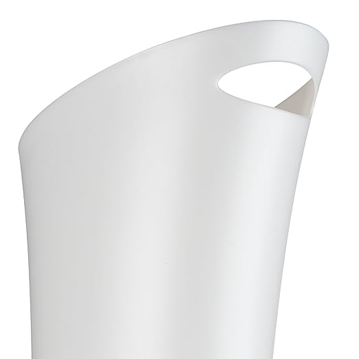 Umbra 2 gal. White Skinny Wastebasket