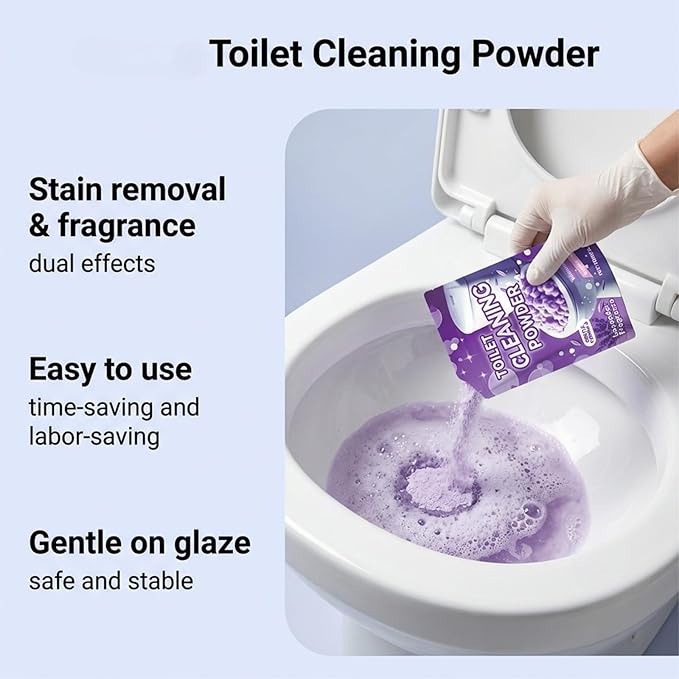 Toilet Cleaning Powder For Home Foaming Coverage Easy Operation(1pcs)
