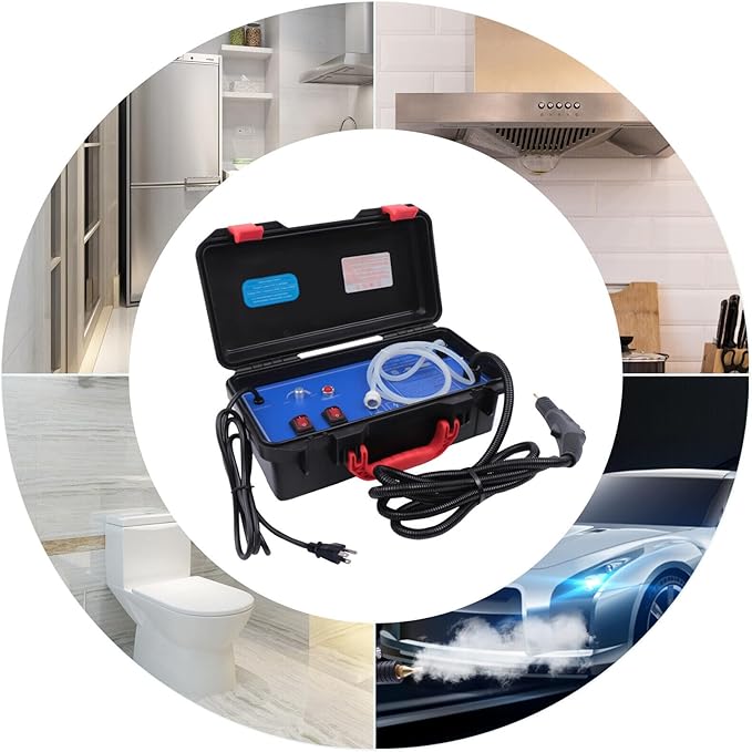 High Pressure Steam Cleaner 3-in-1 Handheld Steam Cleaner High Pressure Car Detailing Cleaning Machine 1700W High Temp Portable Bathroom Power Cleaning Machine 3-5 bar