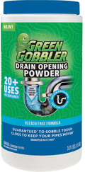 Green Gobbler Drain Clog Remover &amp Drain Cleaner Powder 20+ Treatments Maintenance Breaks Down Grease Paper Fat &amp Oil Septic Safe