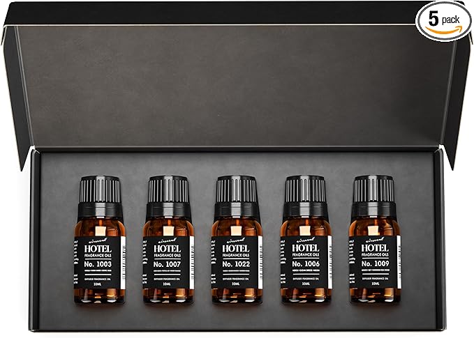 AirScent Hotel Diffuser Oil Gift Set - Casino Royale Fragrances - 10 mL 0.34 fl oz Fragrance Oil Gift Set - Inspired by The Aria The Wynn Luxor The W and The Atlantis Bahamas