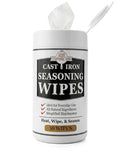 Cookware Care Cast Iron Seasoning Oil Wipes 50 Wipes Made in USA with Grapeseed Oil for Cast Iron Skillet Blackstone Griddle (1 pack)