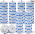60 Pack Disposable Toilet Brush Refill Heads 3-Layer Dissolvable Cleaning Pads with Detergent Universal Fit for Most Toilet Wand Handles Bathroom Cleaning Supplies Bulk Value Pack