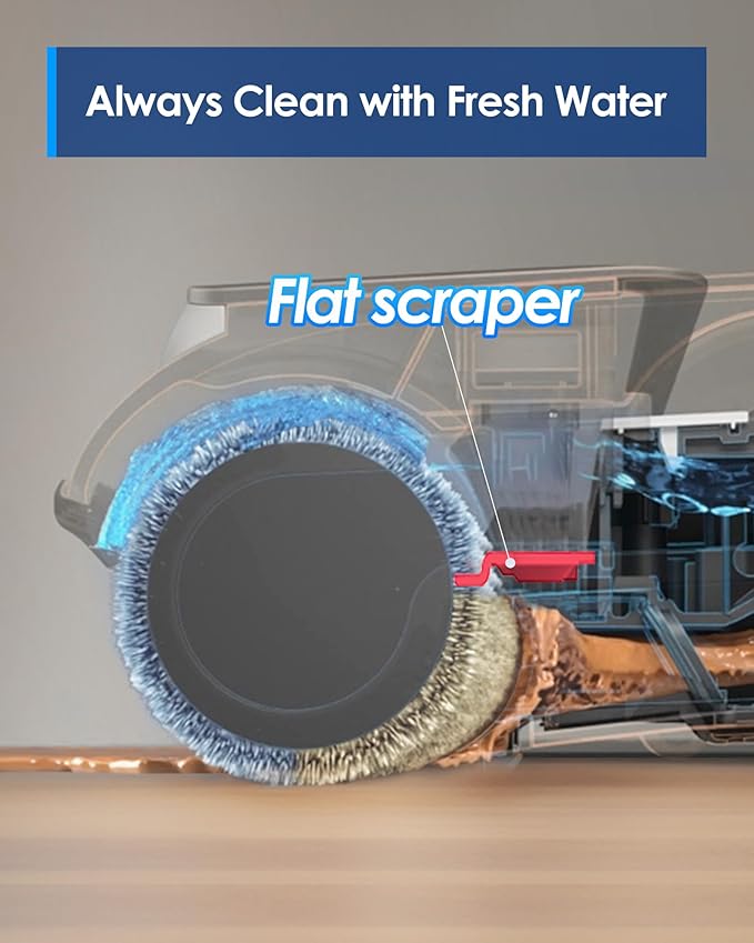 Tineco iFLOOR 5 Breeze Complete Wet Dry Vacuum Cordless Floor Washer One-Step Cleaning for Hard Floors Edge Clean Auto Self-Cleaning Lightweight &amp Cordless Design