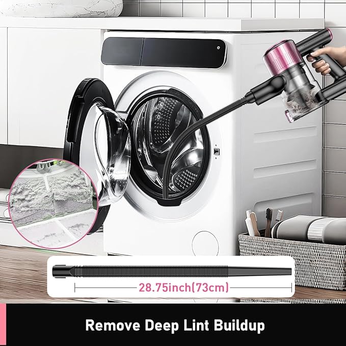 LED Cordless Stick Vacuum Cleaner for Apartments – Lightweight 4-in-1 Rechargeable Vacuum with LED Headlight Quiet Strong Suction Self-Standing &amp Easy Storage for Hardwood Floors &amp Carpets