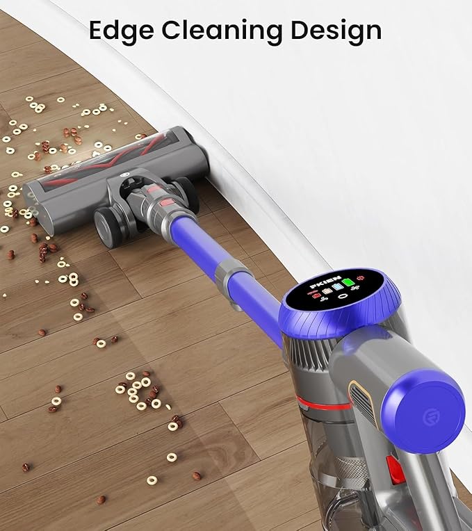 Cordless Vacuum Cleaner 550W 45kPa 65Mins Vacuum Cleaners for Home with LED Display Self-Standing Stick Vacuum with Anti-Tangle Brush Rechargeable Vacuum Cordless for Pet Hair/Carpet/Floor