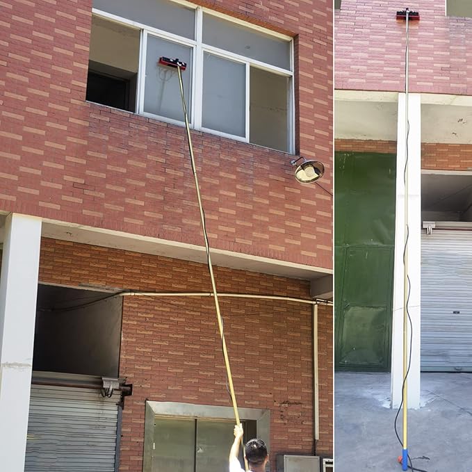 Water Fed Telescopic Pole Water-Fed Telescopic Window Cleaning Pole for Photovoltaic Panel Truck Window Window Glass Wall-30FT