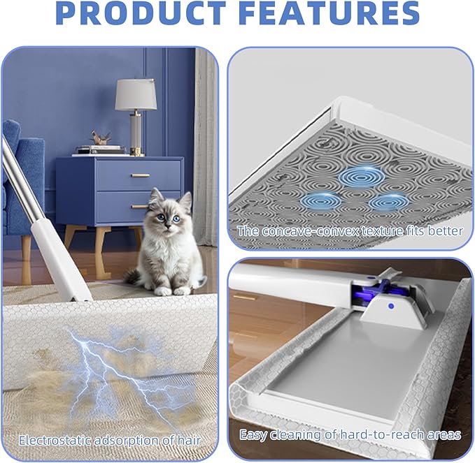 Snap Grip Mini Mop Disposable Dust Mop Compatible with Swiffer &amp Face Towels 2026 Upgraded Zero Touch Snap Grip Mini Mop for Kitchen Counter Convenient Cloth Changing Mops with 10 Reusable Clot