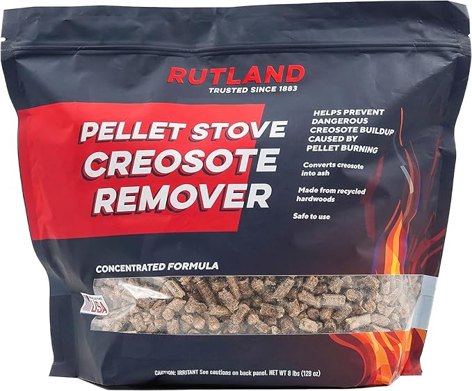 Rutland Products Pellet Stove Creosote Remover Chimney &amp Flue Cleaning Wood Pellets 8 Pound Bag