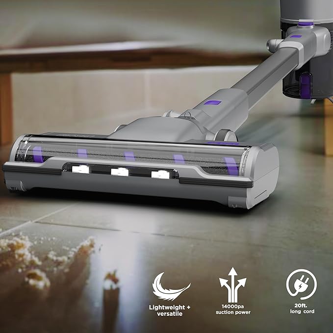Black+Decker Powerseries+ Corded 4 in 1 Stick Vacuum Upright to Hand-Vac Multi Surface LED Floor Head HEPA Filtration Powerful 14k Pafor Hard Floor Low Carpet Pet Hair Home &amp Office use Gr