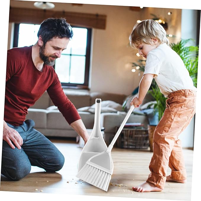 2sets Compact Mini Broom and Dustpan for Desktop Cleaning Toothed Dustpan for Hair Removal Lightweight and Easy to Store for Kitchens Bedrooms and Cars