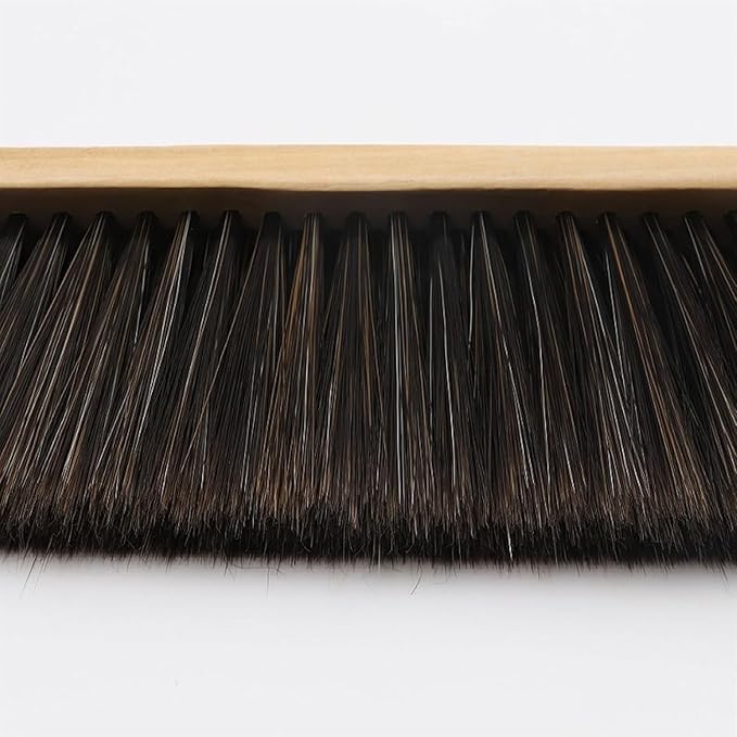 Whisk Broom Hand Held Hand Broom Wood Drafting Brush Soft Bristles Not Easy to Fall Off Bench(Bed Brush A)