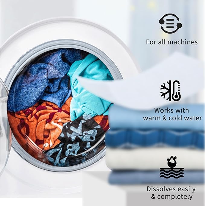 MIGHT SHEETS Laundry Detergent Sheets (50 Loads) Fresh LinenGreat For TravelApartments DormsMIGHT SHEETS Laundry Detergent Strips Eco Friendly &amp Hypoallergenic (Pack of 3)