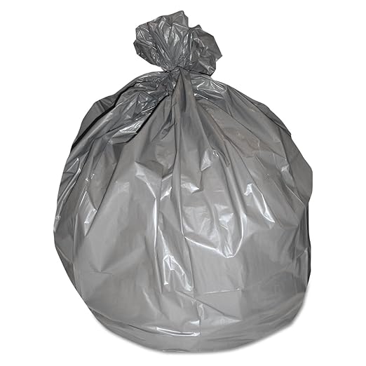 JAG3339GREY - Jaguar Plastics 3339GREY Gray Super Heavy 1.1 Mil Can Liners 30 Gallons