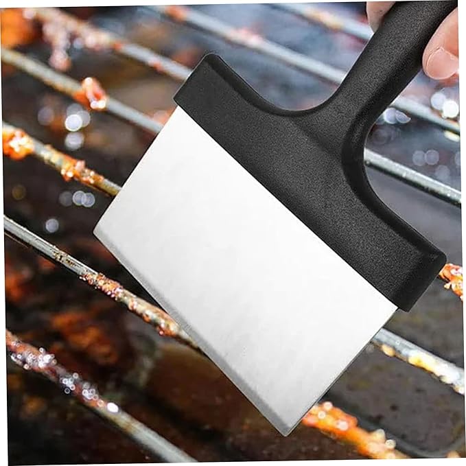 Griddle Cleaning Kit with Handled Scraper Shovel Cleaning Stones and 3 Scouring Pads Effective Grease Stain Removal for Flat Top Grill and Flat Top Grill Cleaner