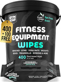 Gym Equipment Wipes - 500 Fitness Wipes to Clean Exercise Equipment Treadmill Peloton Bikes Yoga Mat Cleaner - Gym Supplies Yoga Supplier Cleaning Wipes for Home &amp Gym - Spa Fresh Scent