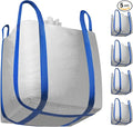 5 Packs FIBC Bulk BagsHolds up to 4400 lbs Construction Bags Heavy Duty210-Gallon Woven Polypropylene Dumpster Bag for Industry Agriculture and ConstructionSealable Top