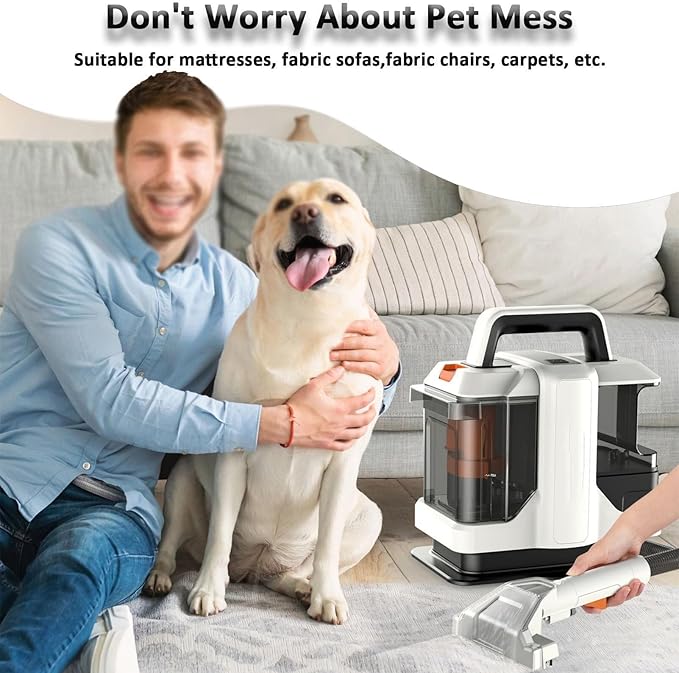 Carpet Stain Cleaner Handheld Sofa Stain Cleaner Wet Cleaning Machine Vacuum Portable Compact Cleaning MachineCleaning Tool for Pets Home Carpets Sofas car Seats