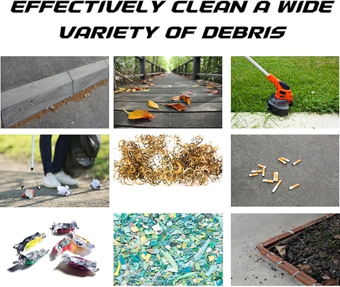RT980S 38 Outdoor and Indoor Manual Push Floor Sweeper with Triple Brushes 12-gal Waste Container 38000 Square Feet per Hour Walk-Behind Industrial and Commercial Floor Sweeper