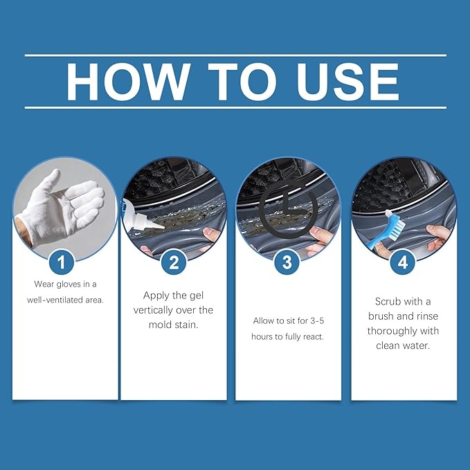 Multipurpose Cleaner Gel - Effective Stain Remover For Bathroom Kitchen Tiles Includes Scrub Brush(1set)