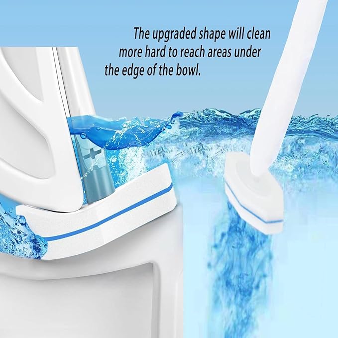 50-Pack Toilet Brush Refill Pads Compatible with Clorox Toilet Brush Handles - Disposable Toilet Cleaning Pads - Deep Cleaning Sponge Heads (Handle Not Included)