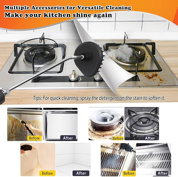 2500W Handheld Steam CleanerHigh Temperature Pressurized Steamer for Cleaning1000ml Portable Steam Cleaning for Home UseSteam Cleaning Machine Portable Car Steamer W/Brush HeadsWhite