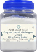 Ultra-Concentrated Enzyme Laundry Detergent - Lavender | Plant &amp Mineral-Based Stain Remover Odor Eliminator | Safe for Sensitive Skin Biodegradable HE Compatible | 32 oz