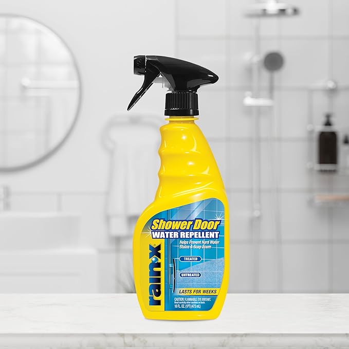 Rain-X 630542 Shower Door Water Repellent Protects Glass Shower &amp Doors From Soap Residue And Hard Water Stains Leaving Your Bathroom Beautiful (Pack of 2)