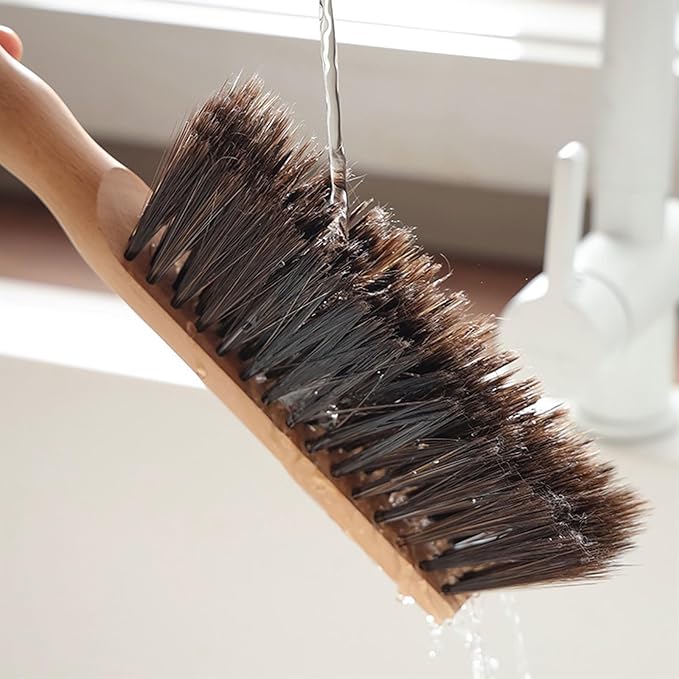 Bench Brush Encrypted Bristles for Long Life Hand Broom Extended Handle for Easy Holding Drafting Brush with Portable Hanging Hole