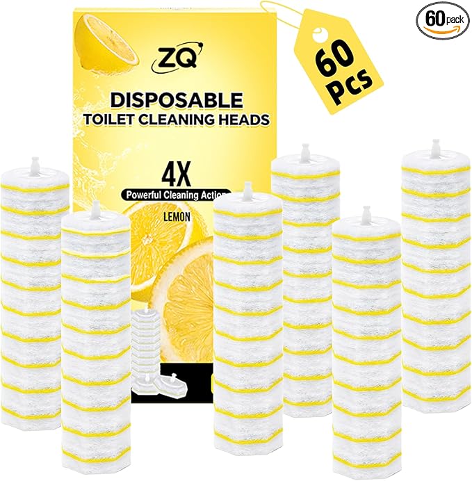 60 Count Toilet Wand Refills for Clorox Disposable Toilet Cleaner Refill Pads for Clorox Wand Cleaning System Upgrade Toilet Brush for Bathroom CleaningNo Falling ApartLight Scent