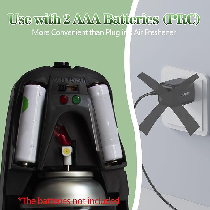 Automatic Air Freshener Dispenser 2 PacksHistely Auto Air Freshener Spray Dispenser Wall Mounted or Free Standing Battery Powered w/Interval Spray Setting for Commercial &amp Home UseNo Drilling(Bl