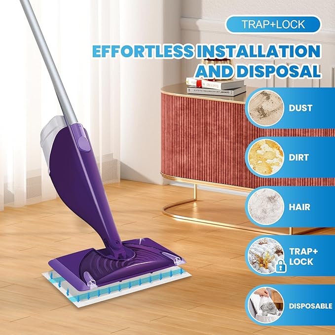 36 Count Refill for Swiffer Wet Jet Spray Mop 5-Layer Thickened Super Absorbent Disposable Wet Jet Pads for All Floor Types