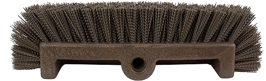 SPARTA Multi-Level Tile Scrub Brush 12 Wide Brush Head Heavy-Duty Tile Cleaning Brush with End Bristles for Commercial Tiles Tubs and Floor Plastic 12 Inches Brown