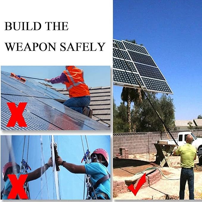 Window Cleaning PoleExtendable Cleaner Conservatory Roof Water Fed Telescopic Brush Cleaning Photovoltaic and Solar Panels20FT/6M