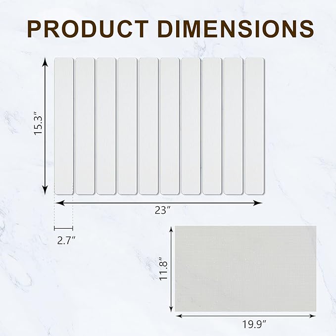 Large Stone Dish Drying Mat for Kitchen Counter 24×16 Quick Dry Collapsible Diatomaceous Earth Mat – Super Absorbent Foldable Drying Pad for Dishes (White 23.2 x 15.4)
