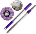Efficient Rotating Floor Mop Quick Drying Mechanism Household Tool with Removable Head Stainless Steels Rod
