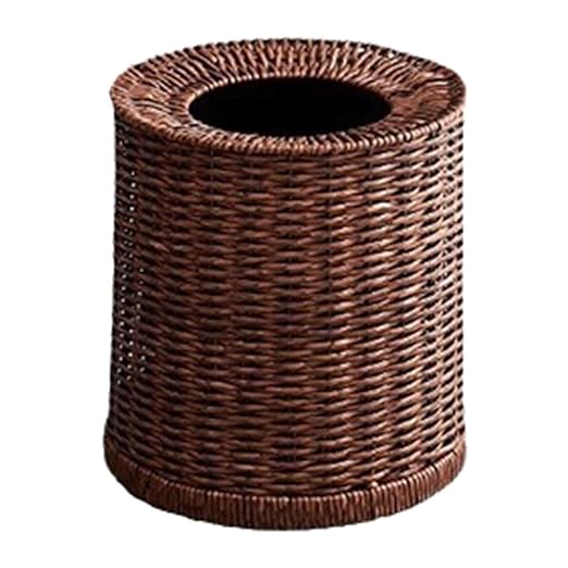 Trash Can Garbage Can Waste Basket Trash Bin Woven Wastebasket for Office Home Bedroom S
