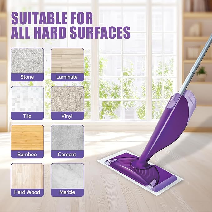 80 Pack Disposable Mop Pad Refills for Swiffer Wet Jet Spray MopDry&ampWet Mopping Pad Compatible with Swiffer Wet Jet and Any Model of Velcro MopMulti Surface WetJet Pad for Floor Cleaning