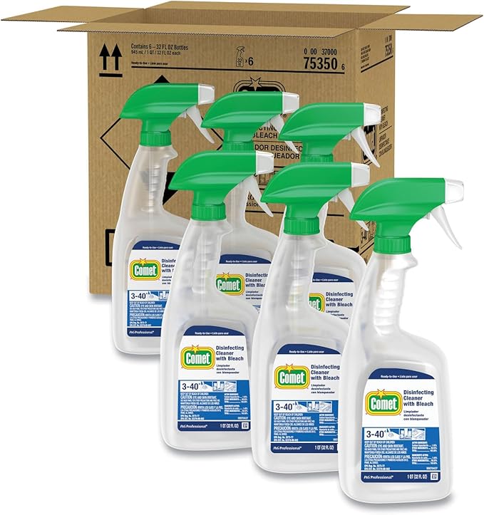 Disinfecting-Sanitizing Bathroom Cleaner 32 oz Trigger Bottle 8/Carton