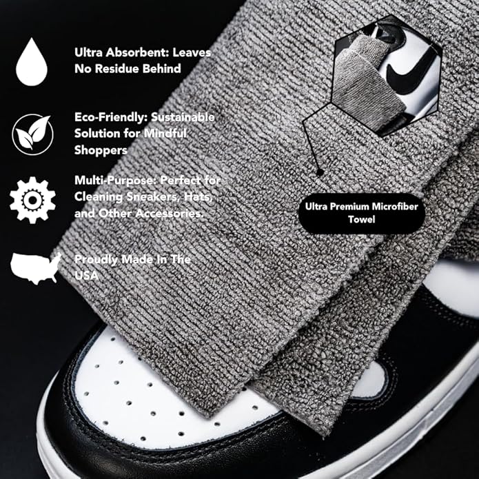 Blackline ELMT Hat Cleaning Kit — Quick-drying US-Made Cleans 50+ Hats — Hat Cleaner for Baseball Caps of all Materials Cotton Wool Leather Felt and more (8oz Solution Deodorizer Towel &amp Br