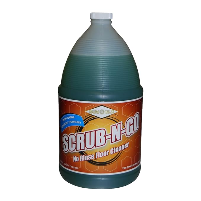 Sun-Glo SCRUB-N-GO - Bio-Enzymatic Multi-Surface Cleaner No Rinse for Floor Cleaner Grout Cleaner and Tile Cleaner Ideal for Kitchen Cleaner - 4x1 Gallon Case
