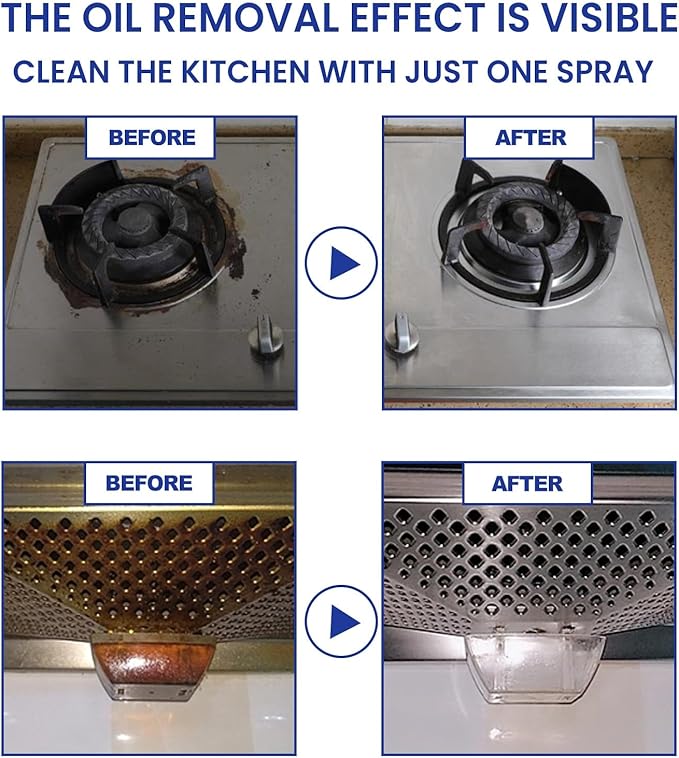 Kitchen Foam Cleaner For Stoves And Range Hoods - Quick Grease And Stain Removal(2PCS)