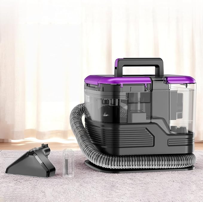 Portable Carpet Spot and Upholstery Cleaner Lightweight Handheld Deep Cleaner Machine for Pet Stains Sofa Rug Mattress Car Seat and Curtain