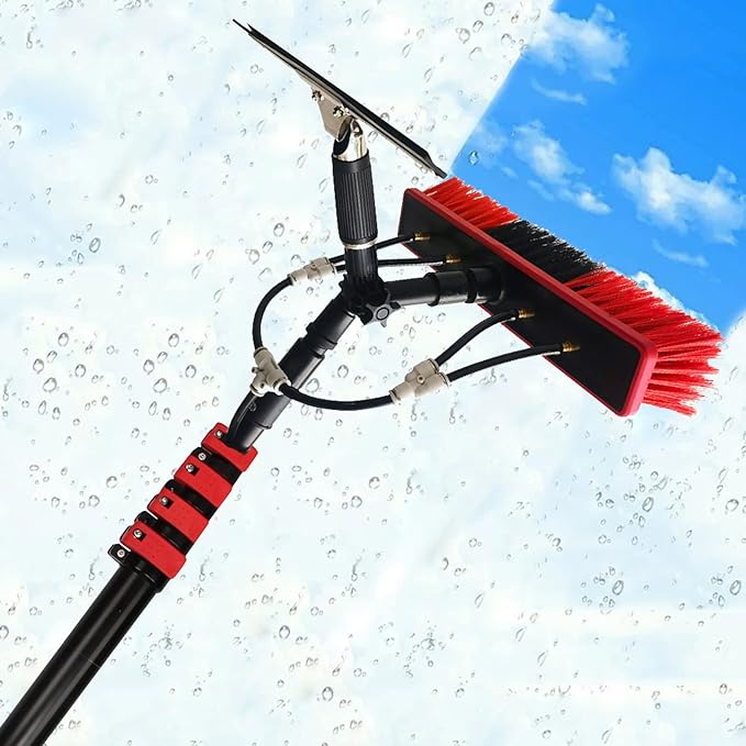 Pole Water Fed Telescopic Rod Window Cleaning for Photovoltaic Panel Cleaning Trucks Windows Window Glass Wall-30FT