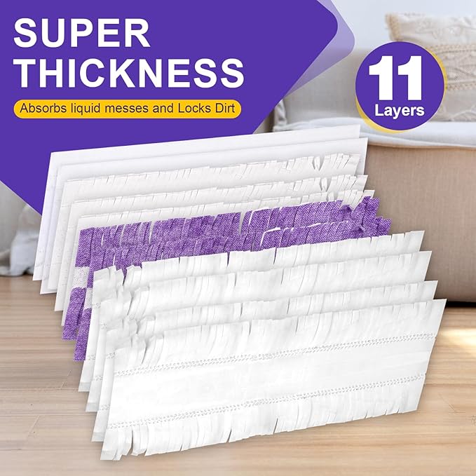 5X Cleaning Power Mop Pads Compatible with Swiffer PowerMop Disposable Mopping Pad Refills for Cleaning Multi-Surface Wood Floor Replacement Pads