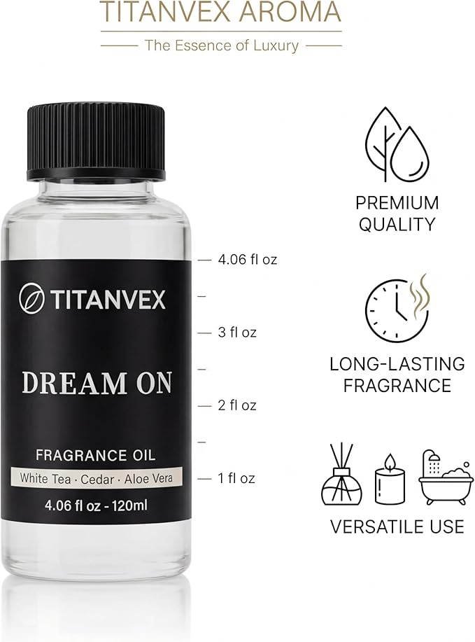 Dream On Hotel Collection Diffuser Oil - Waterless Diffuser Oil Refill for Cold Air Use - Essential Oil for Waterless Oil Diffusers - Vegan and Safe Formula– 4oz