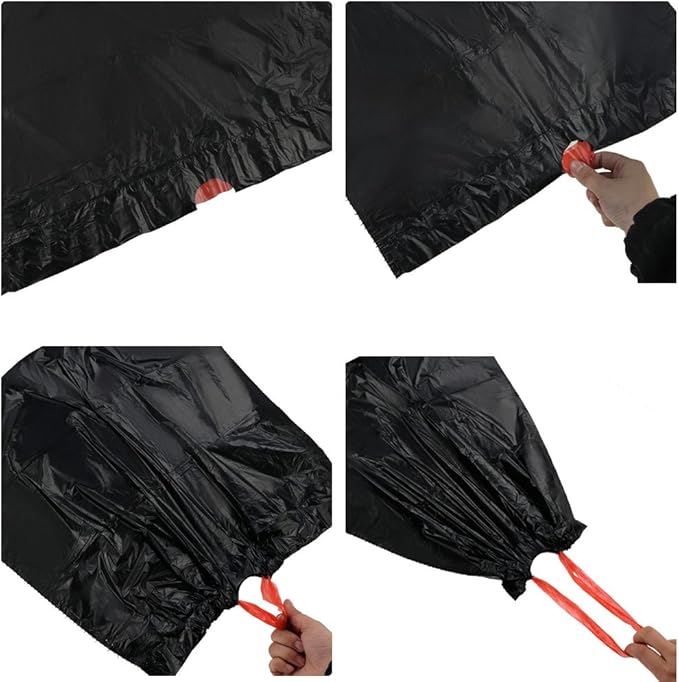 Begale 7 Gallon Drawstring Trash Bags Black 110 Counts