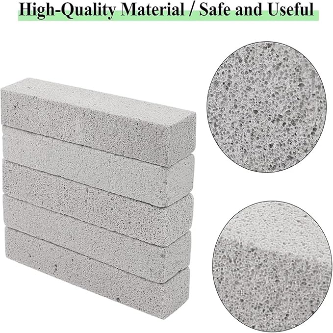 Pumice Stone for Grill Cleaning BBQ Grill Cleaning Brick and Brush Set Stain and Grease Remover for Barbecue Racks(8PCS)