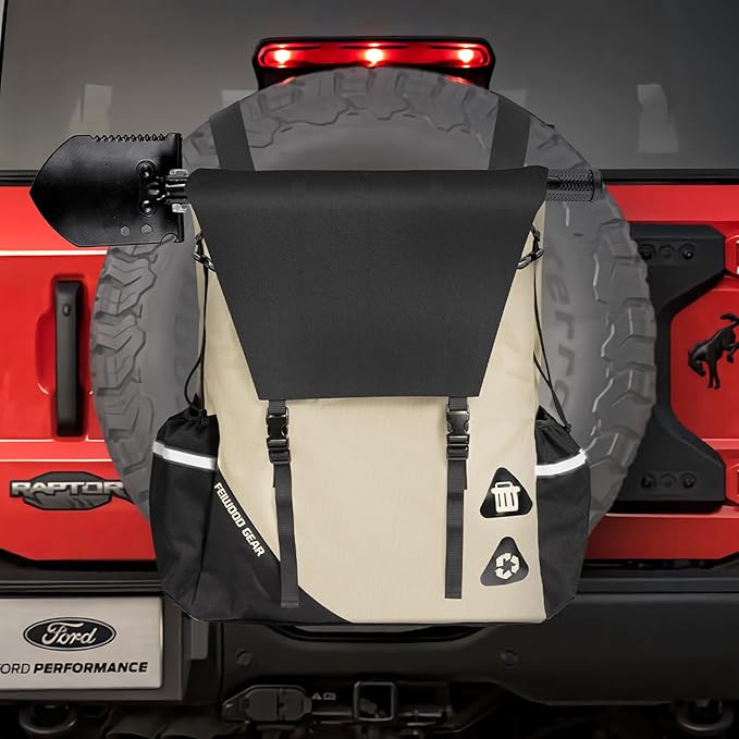 Spare Tire Trash Bag Fits 40 Tire Heavy Duty Truck Tailgate Trash Bag for SUV Off-Road Jeep Truck Overlanding