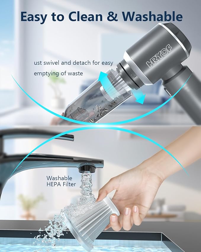 Professional Car Vacuum Cleaner 20000Pa Powerful Handheld Vacuum for Car Interior Cleaning Portable Cordless Mini Vacuum with Brushless Motor &amp Crevice Tool for Car